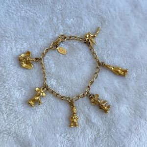 Gold Disney charm bracelet